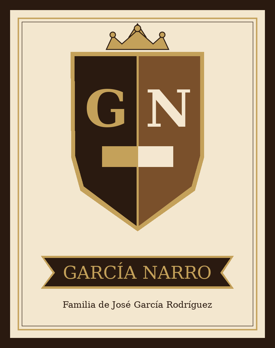 Escudo familiar de Lic. Dionisio García Narro